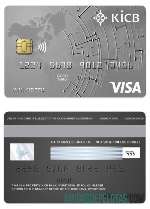 Kyrgyzstan KICB Bank Visa Classic Card sample